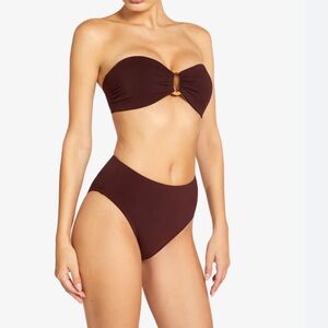 Robin Piccone Ava swim  Bikini Bottom in chocolate
